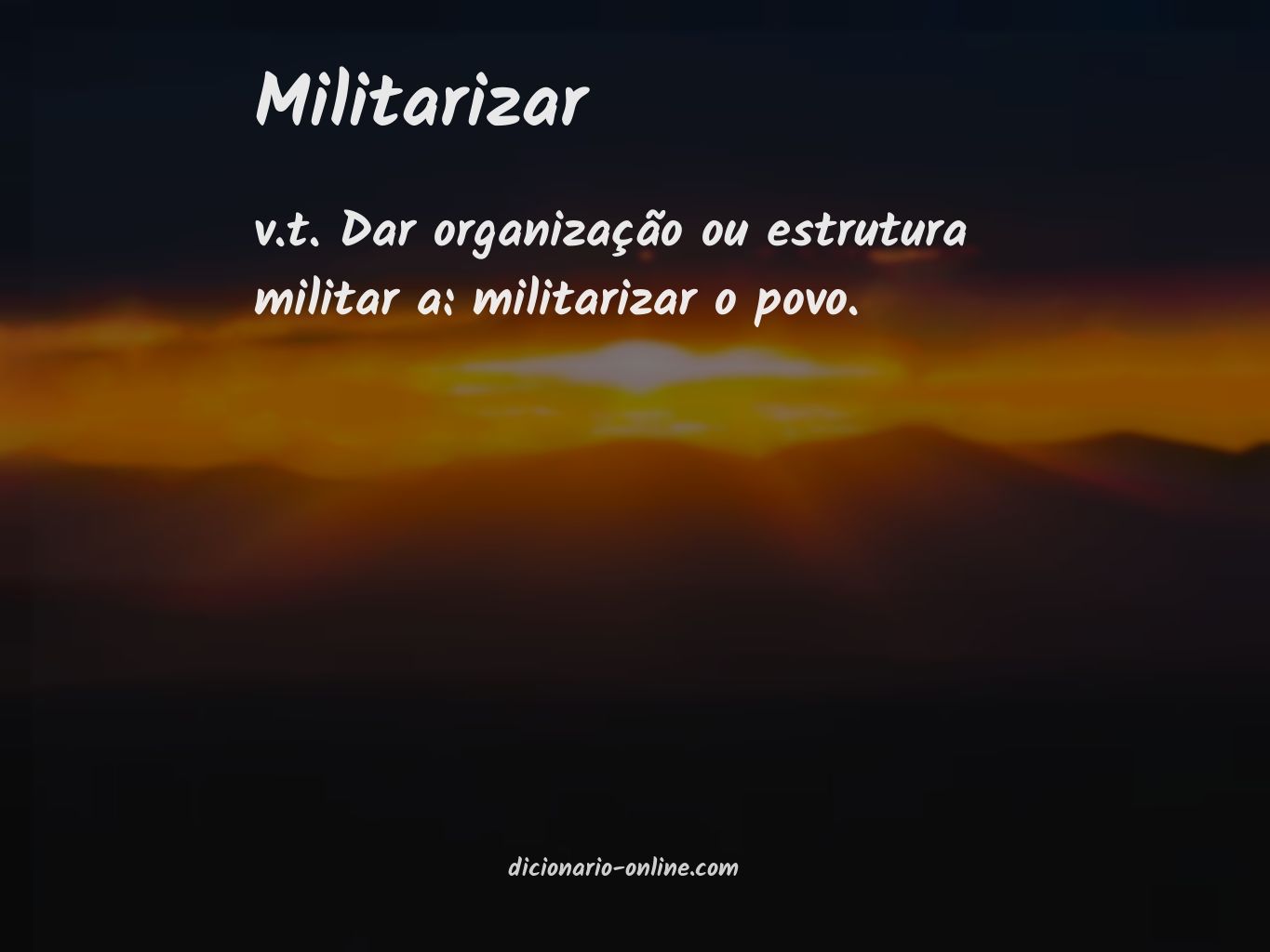 Significado de militarizar