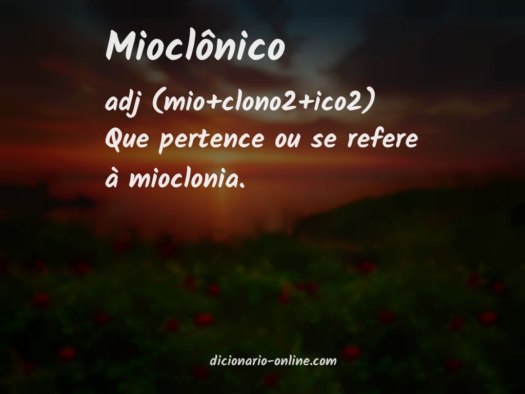 Significado de mioclônico