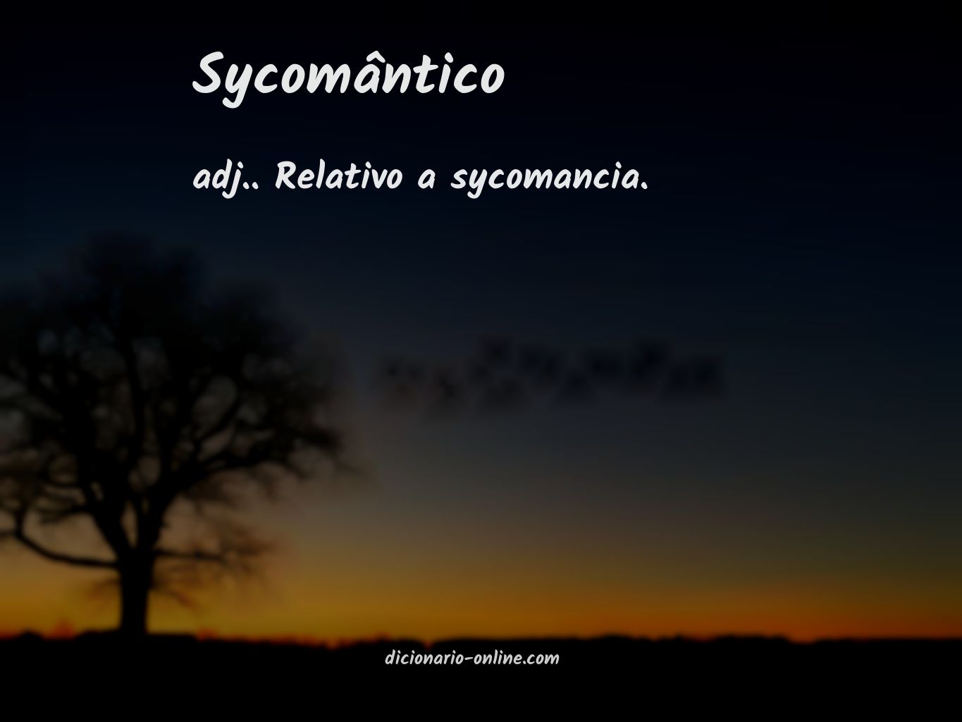 Significado de sycomântico