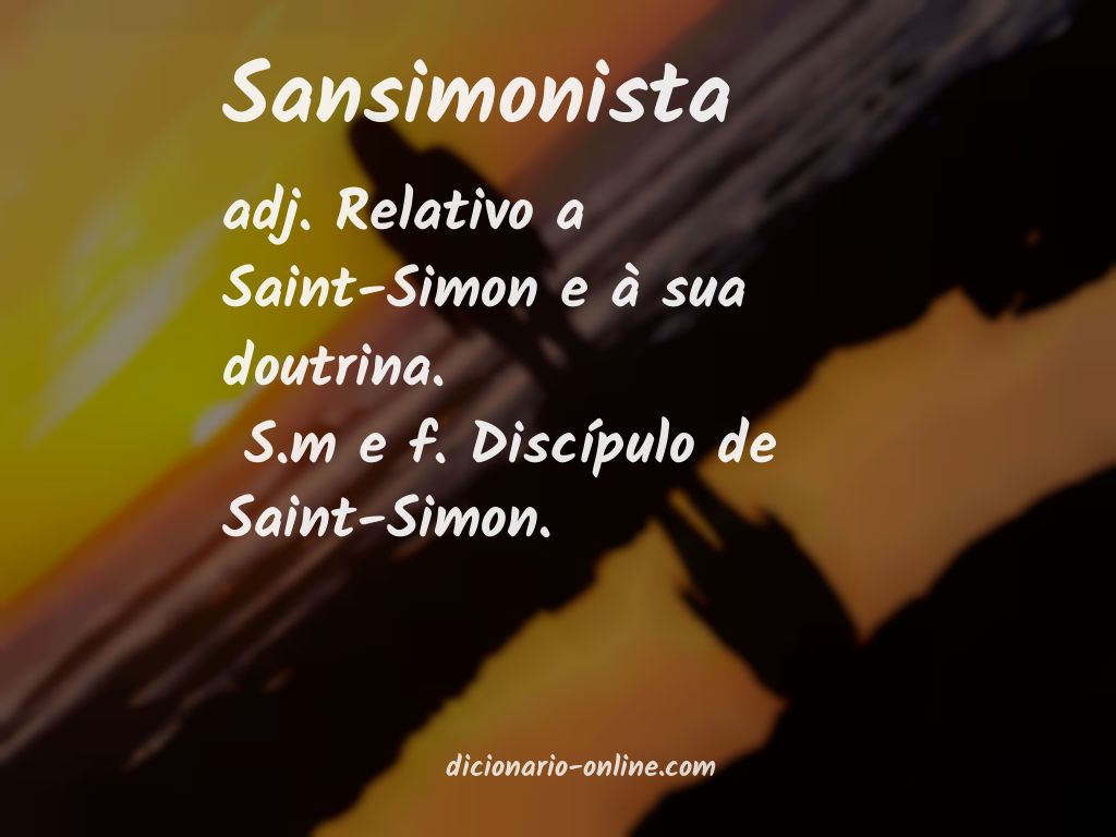 Significado de sansimonista