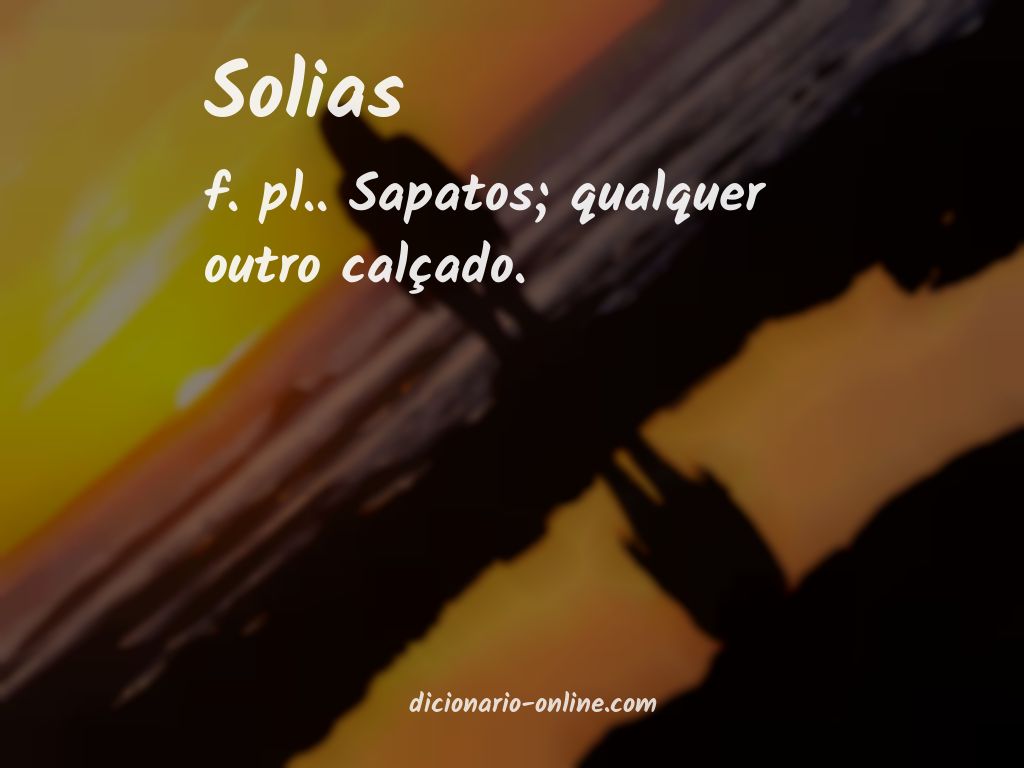 Significado de solias