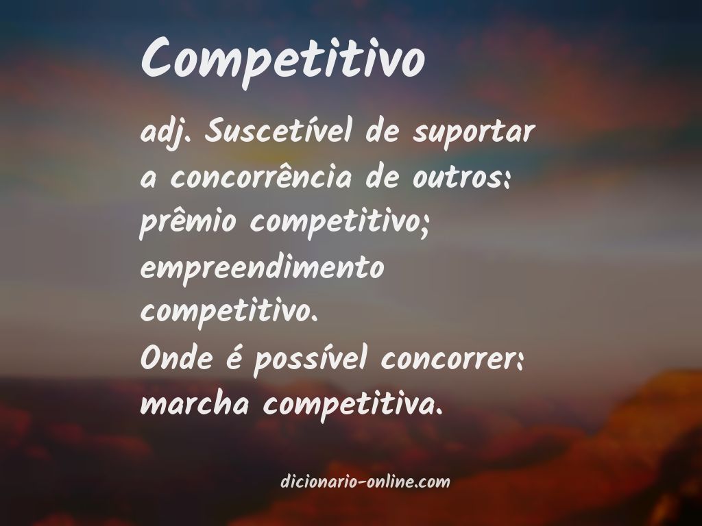 Significado de competitivo