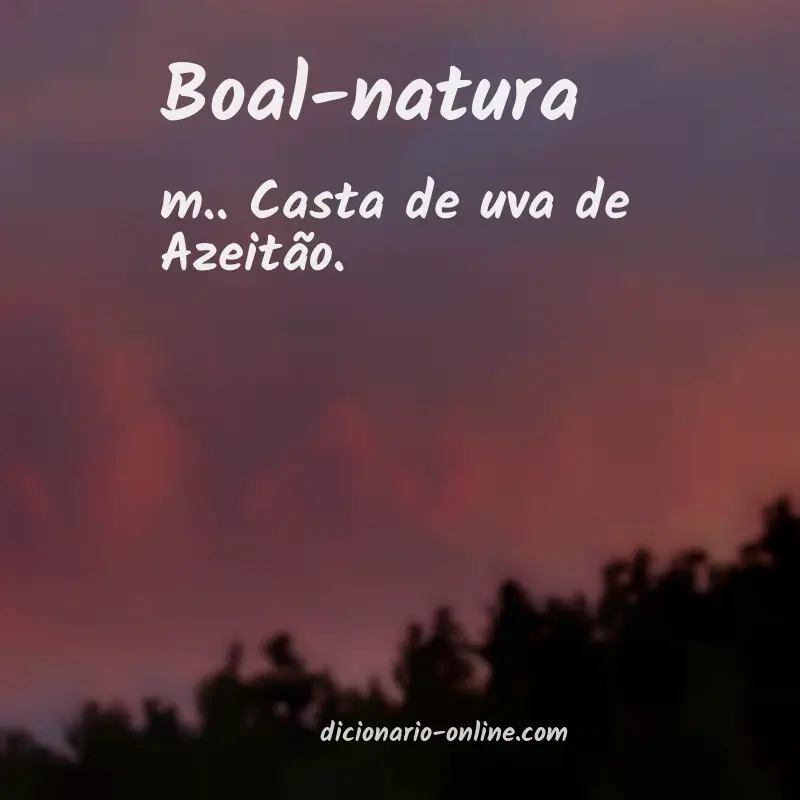 Significado de boal-natura