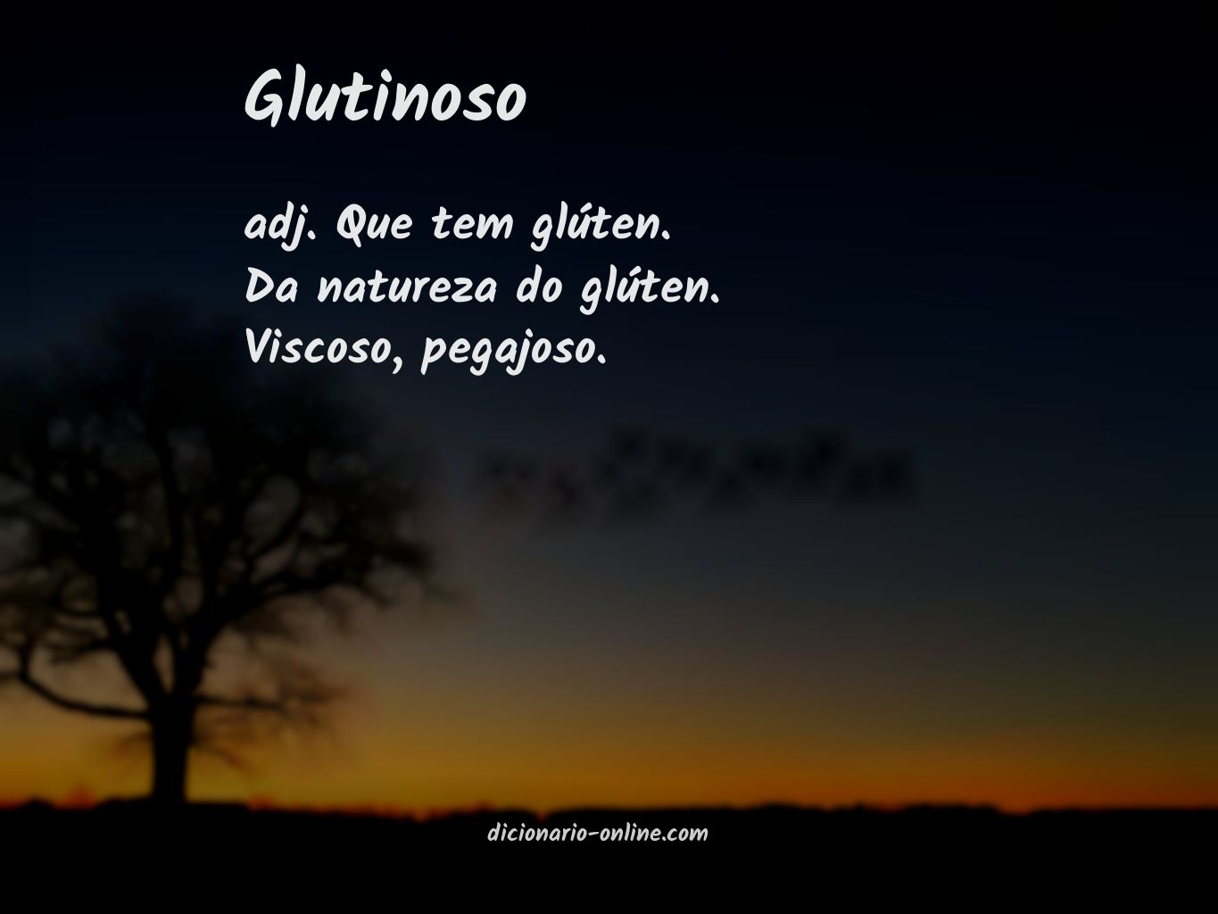 Significado de glutinoso