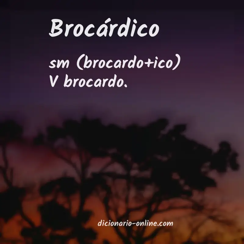 Significado de brocárdico