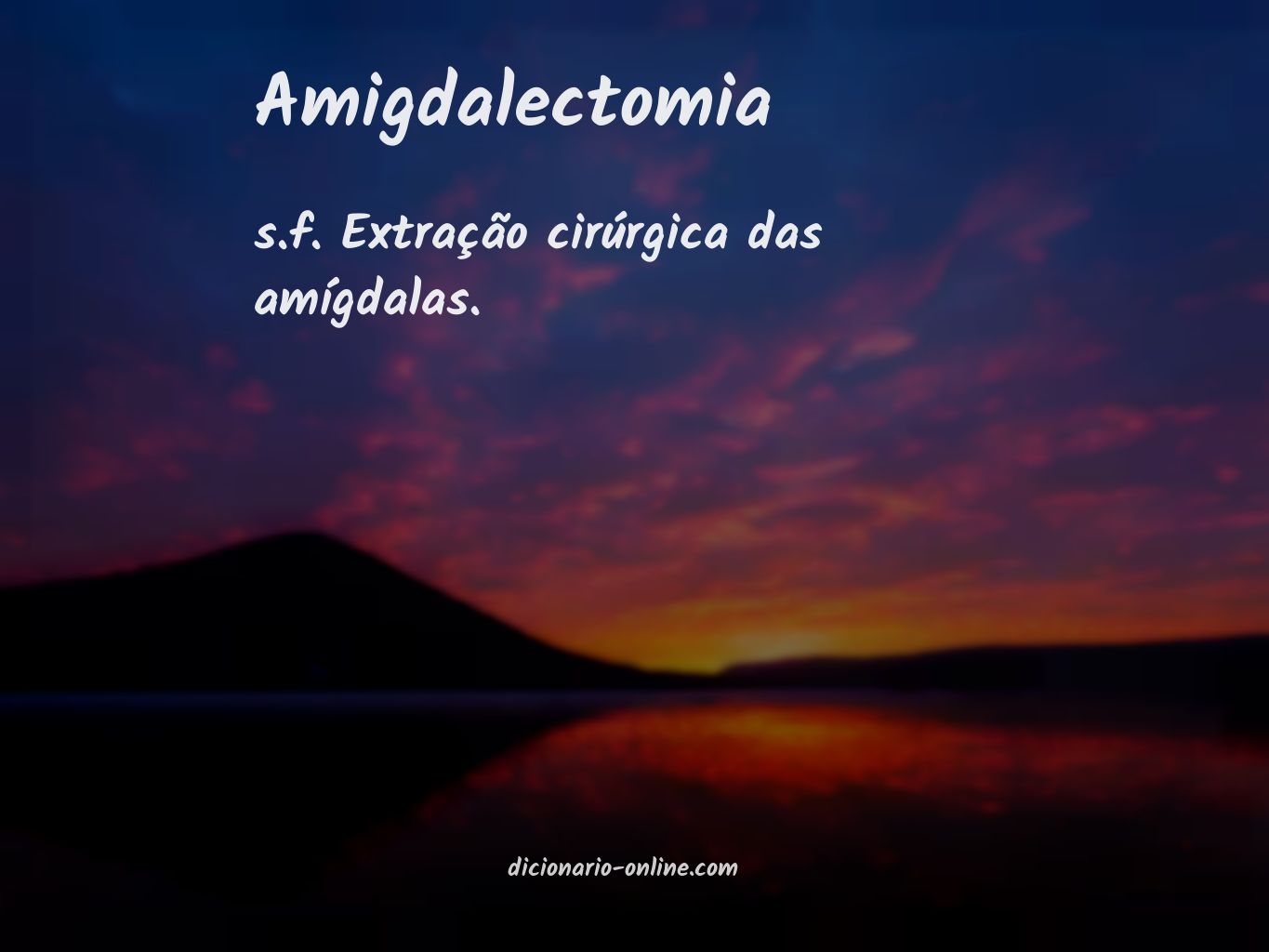 Significado de amigdalectomia