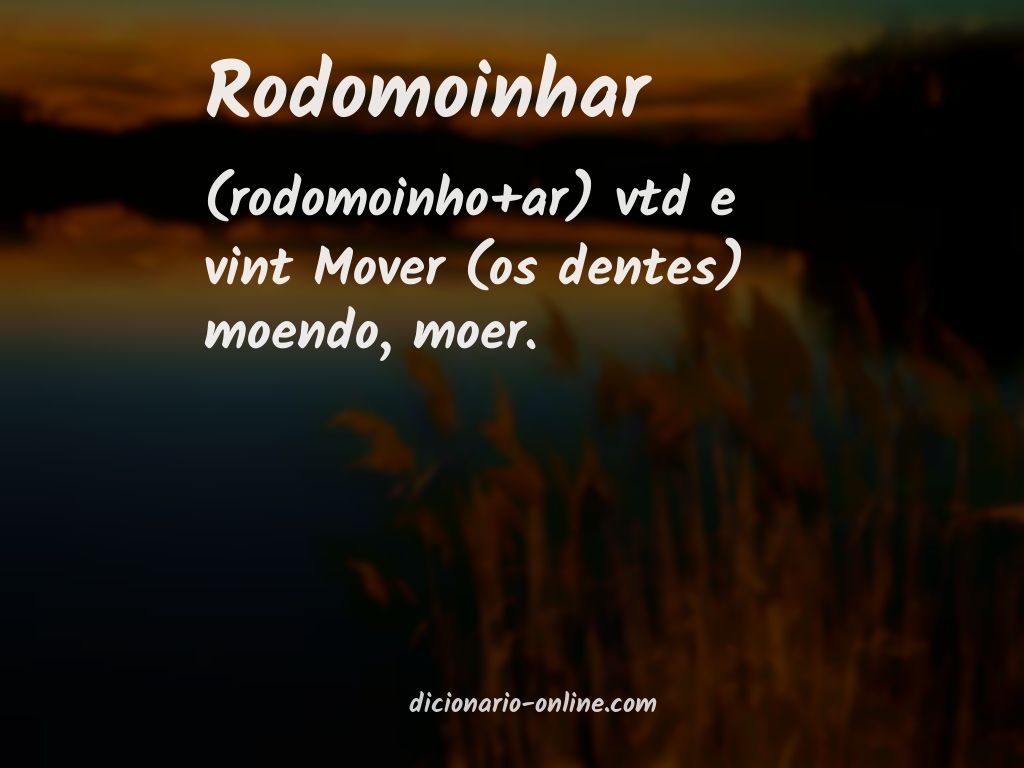 Significado de rodomoinhar