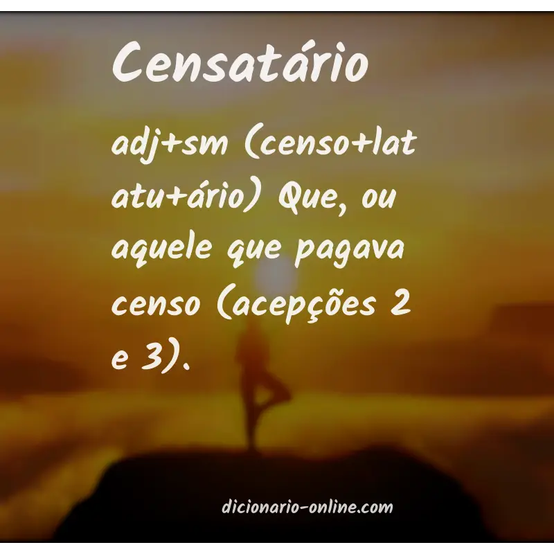 Significado de censatário