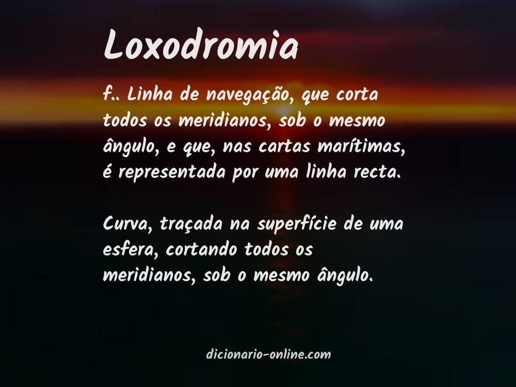 Significado de loxodromia