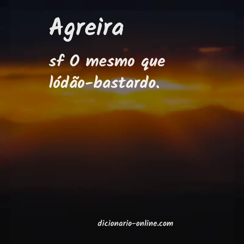 Significado de agreira