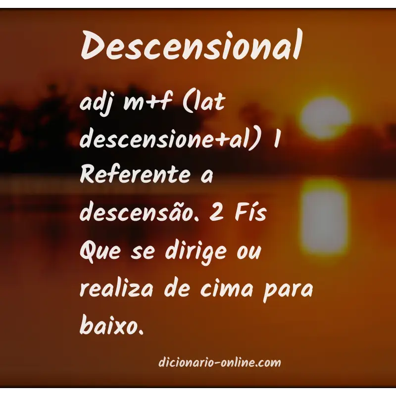 Significado de descensional