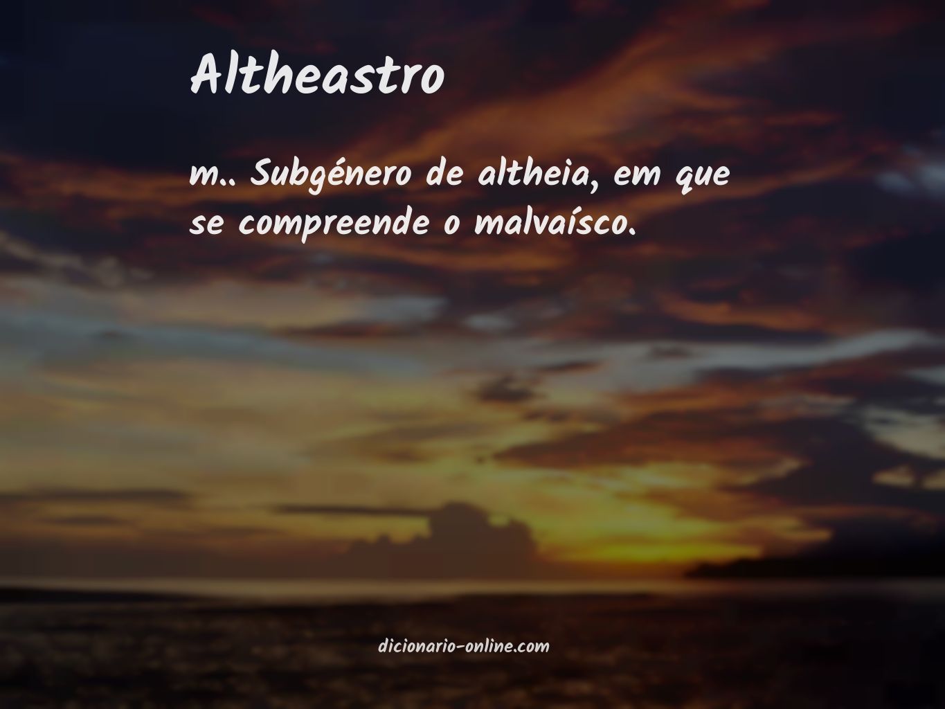 Significado de altheastro