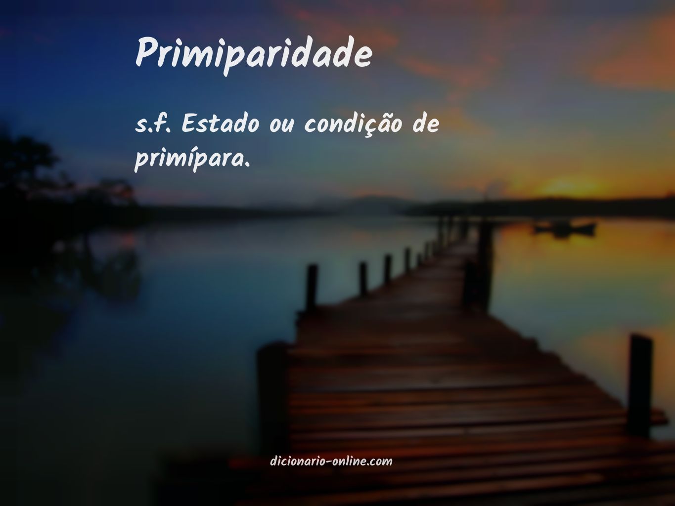 Significado de primiparidade