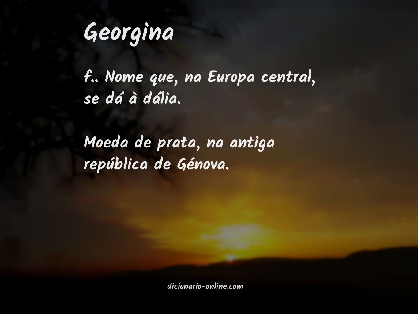 Significado de georgina