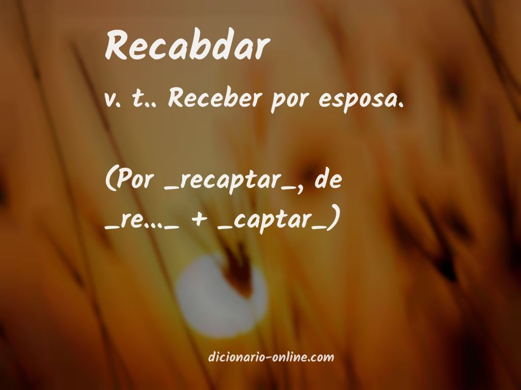 Significado de recabdar