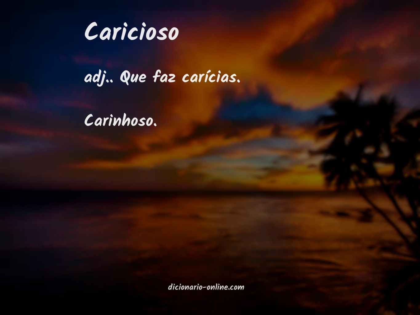 Significado de caricioso