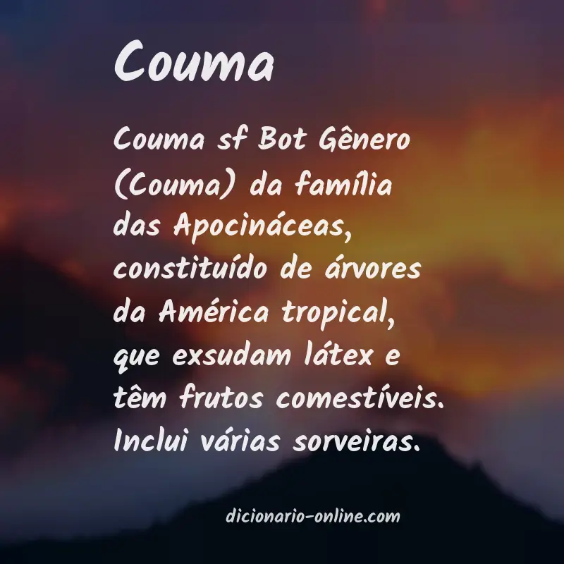 Significado de couma