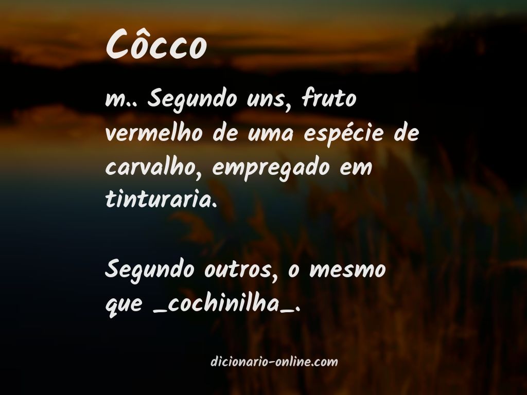 Significado de côcco