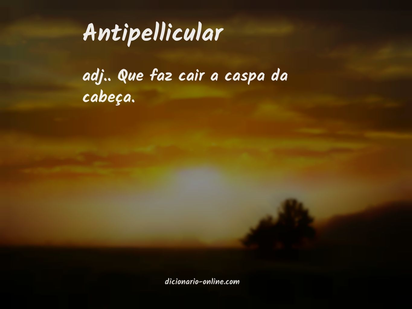 Significado de antipellicular