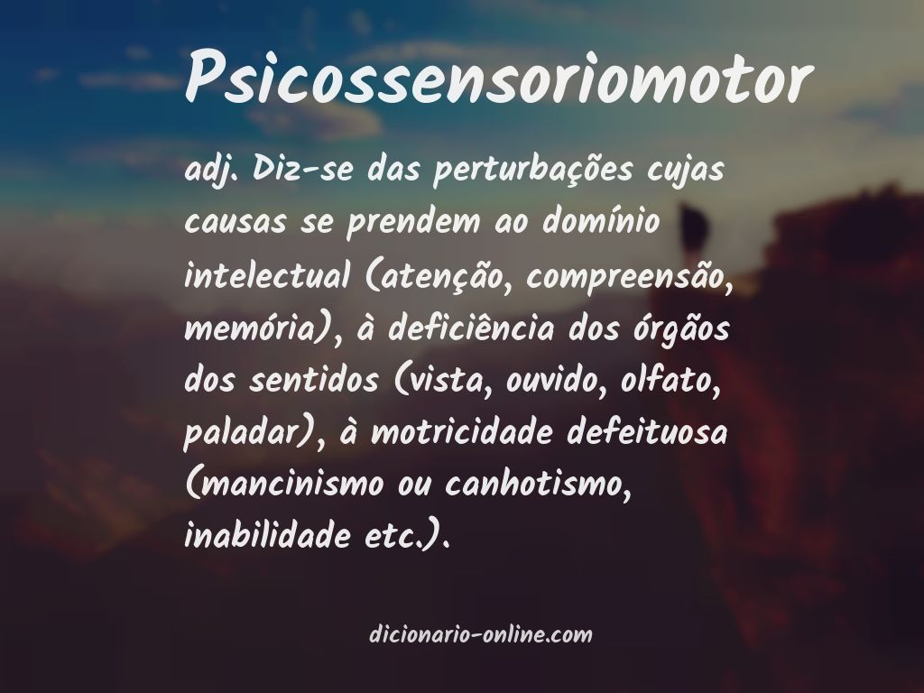 Significado de psicossensoriomotor