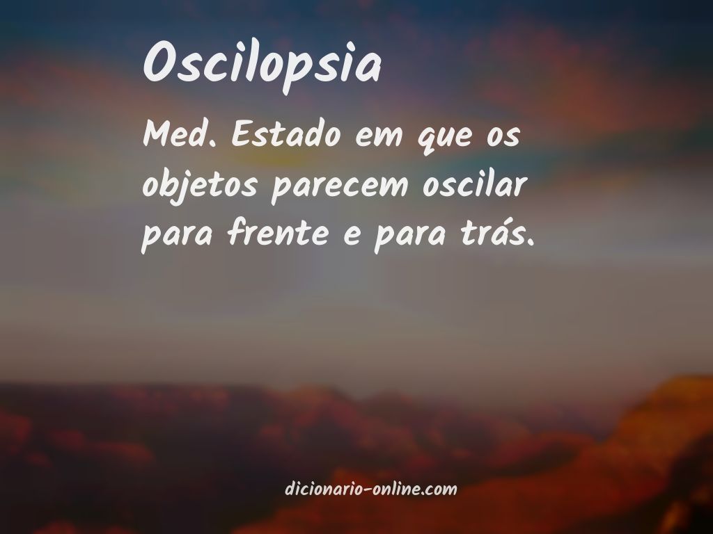 Significado de oscilopsia