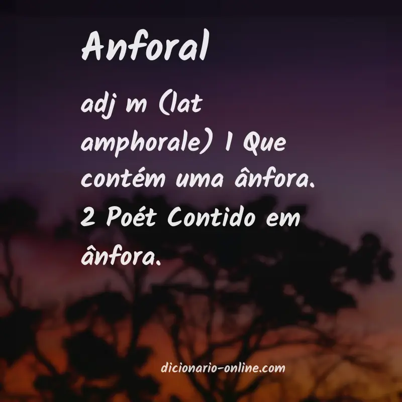 Significado de anforal