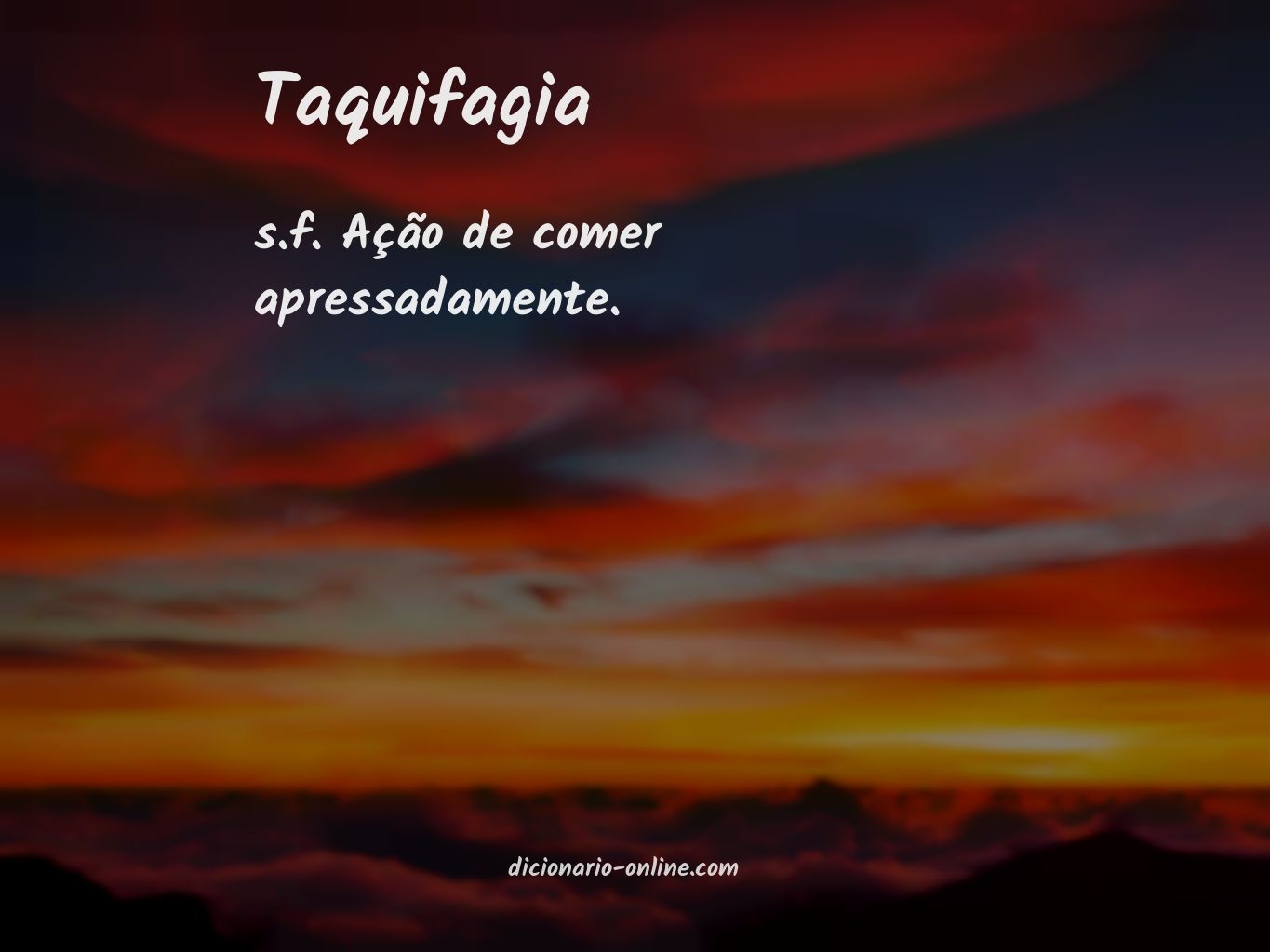 Significado de taquifagia