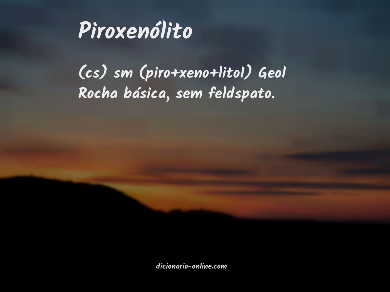 Significado de piroxenólito