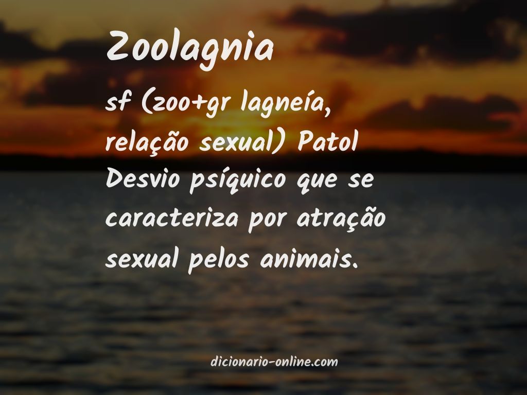 Significado de zoolagnia