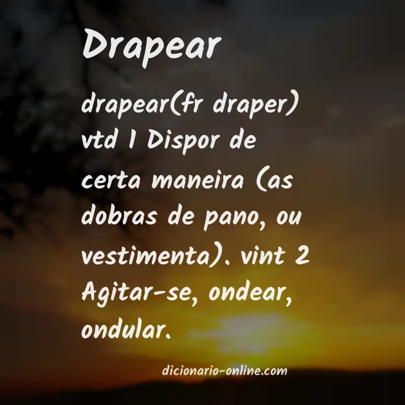 Significado de drapear