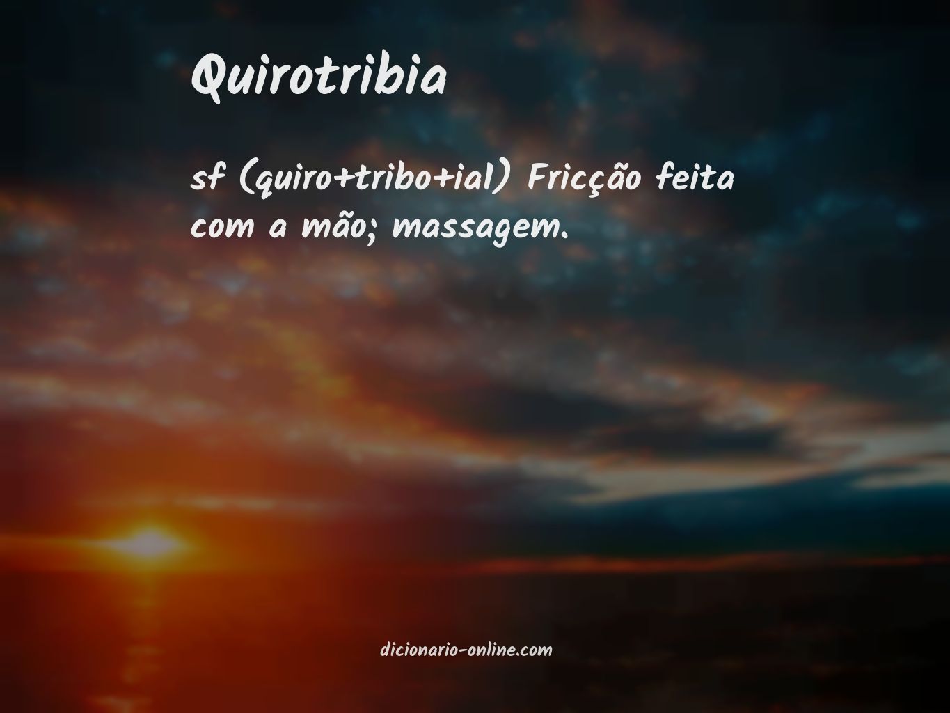 Significado de quirotribia