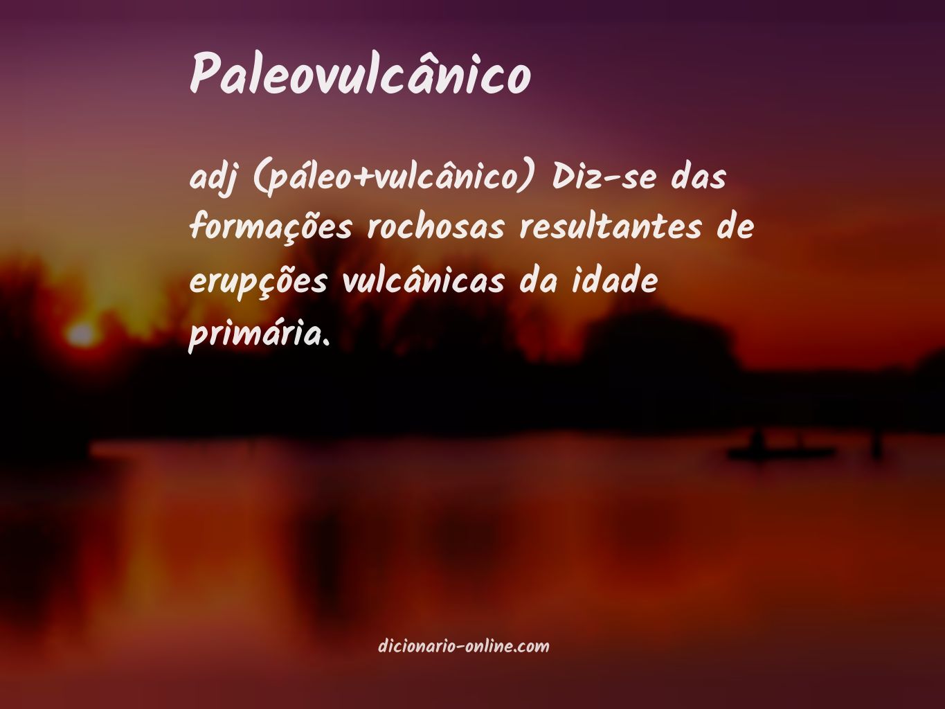 Significado de paleovulcânico