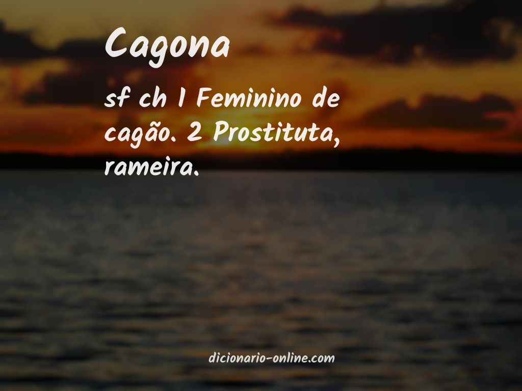 Significado de cagona