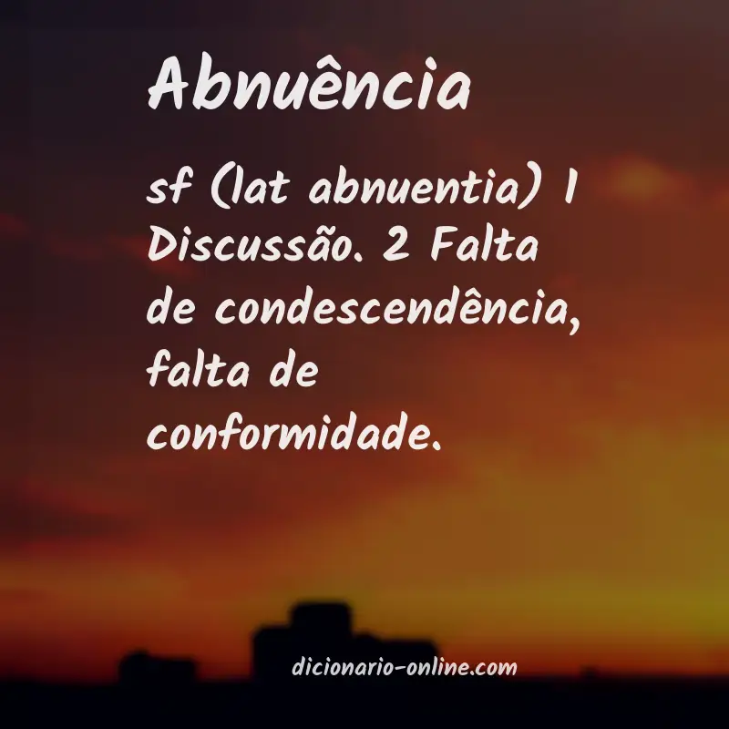 Significado de abnuência