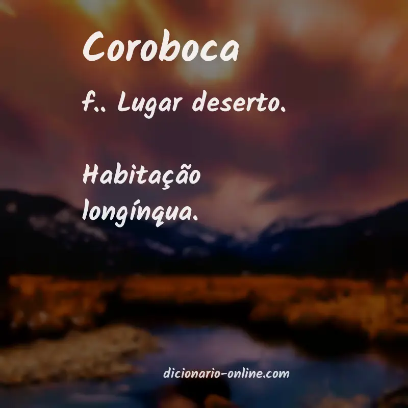 Significado de coroboca