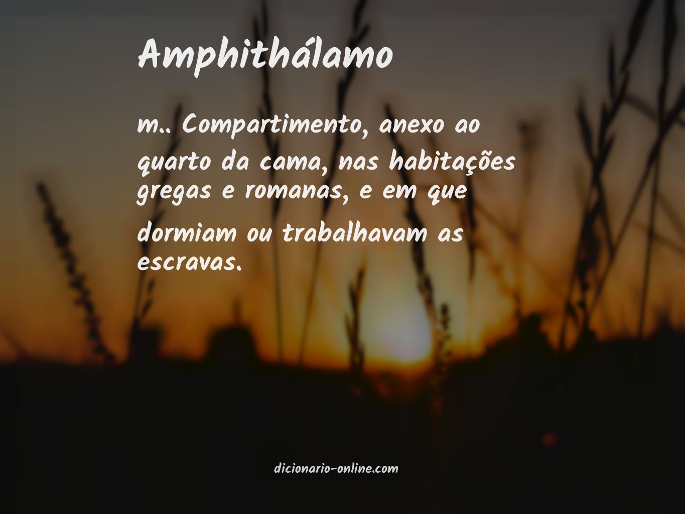 Significado de amphithálamo