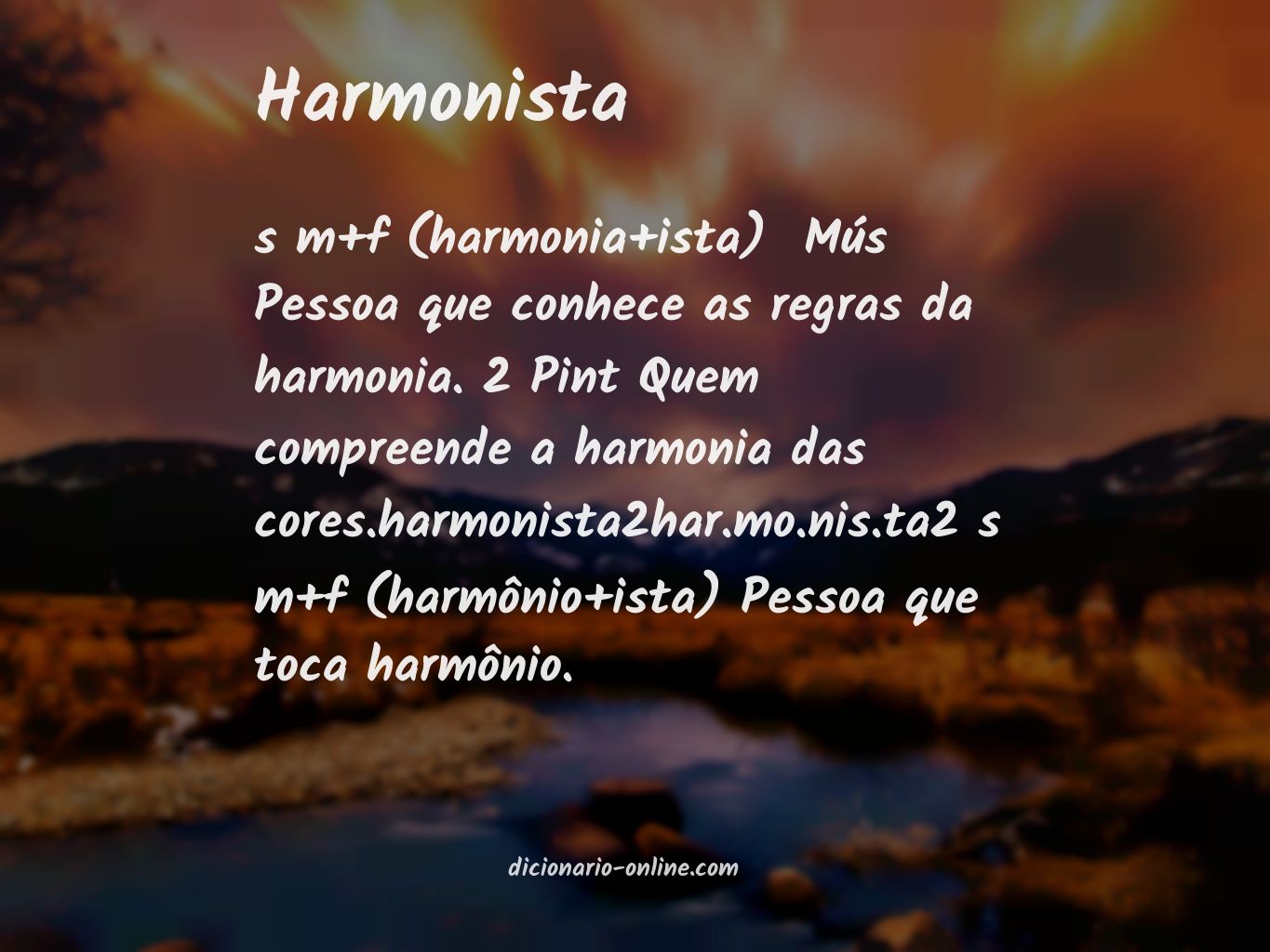 Significado de harmonista