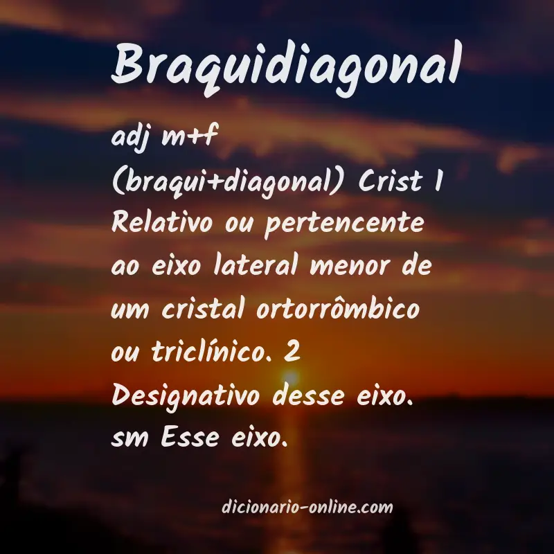 Significado de braquidiagonal