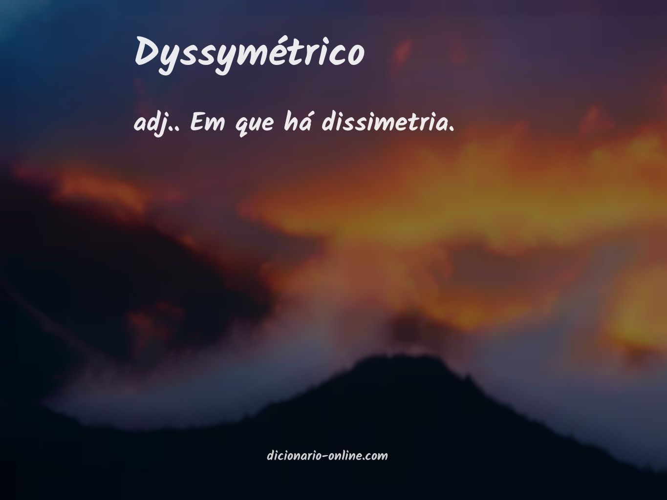 Significado de dyssymétrico
