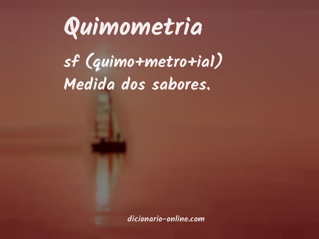 Significado de quimometria