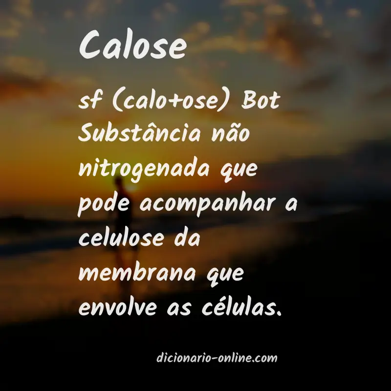 Significado de calose