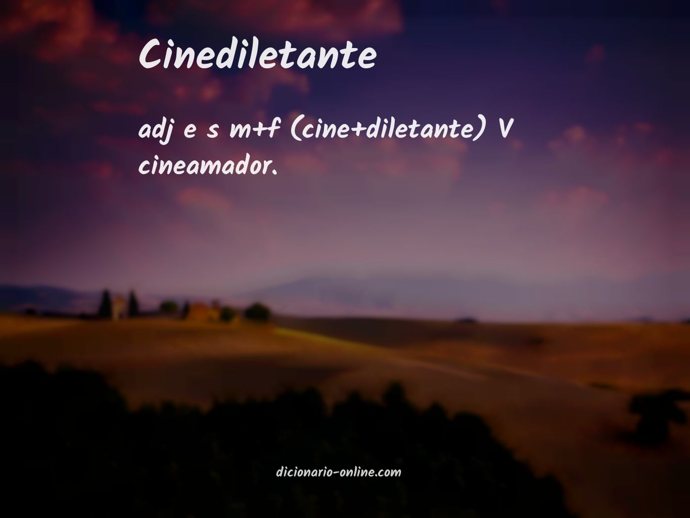 Significado de cinediletante