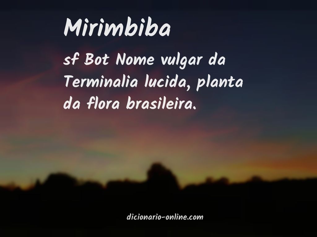 Significado de mirimbiba