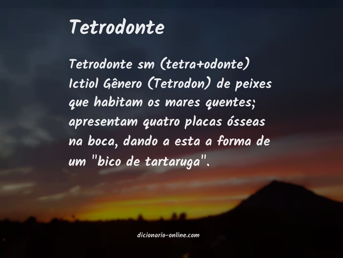 Significado de tetrodonte