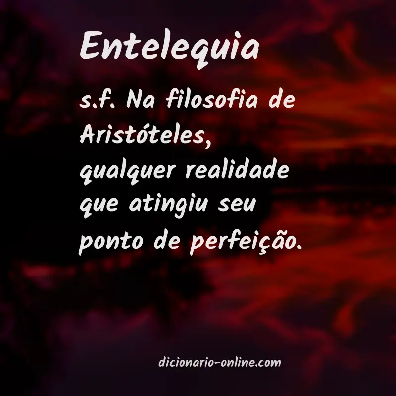 Significado de entelequia