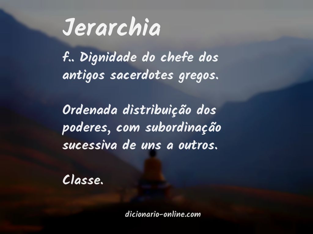 Significado de jerarchia