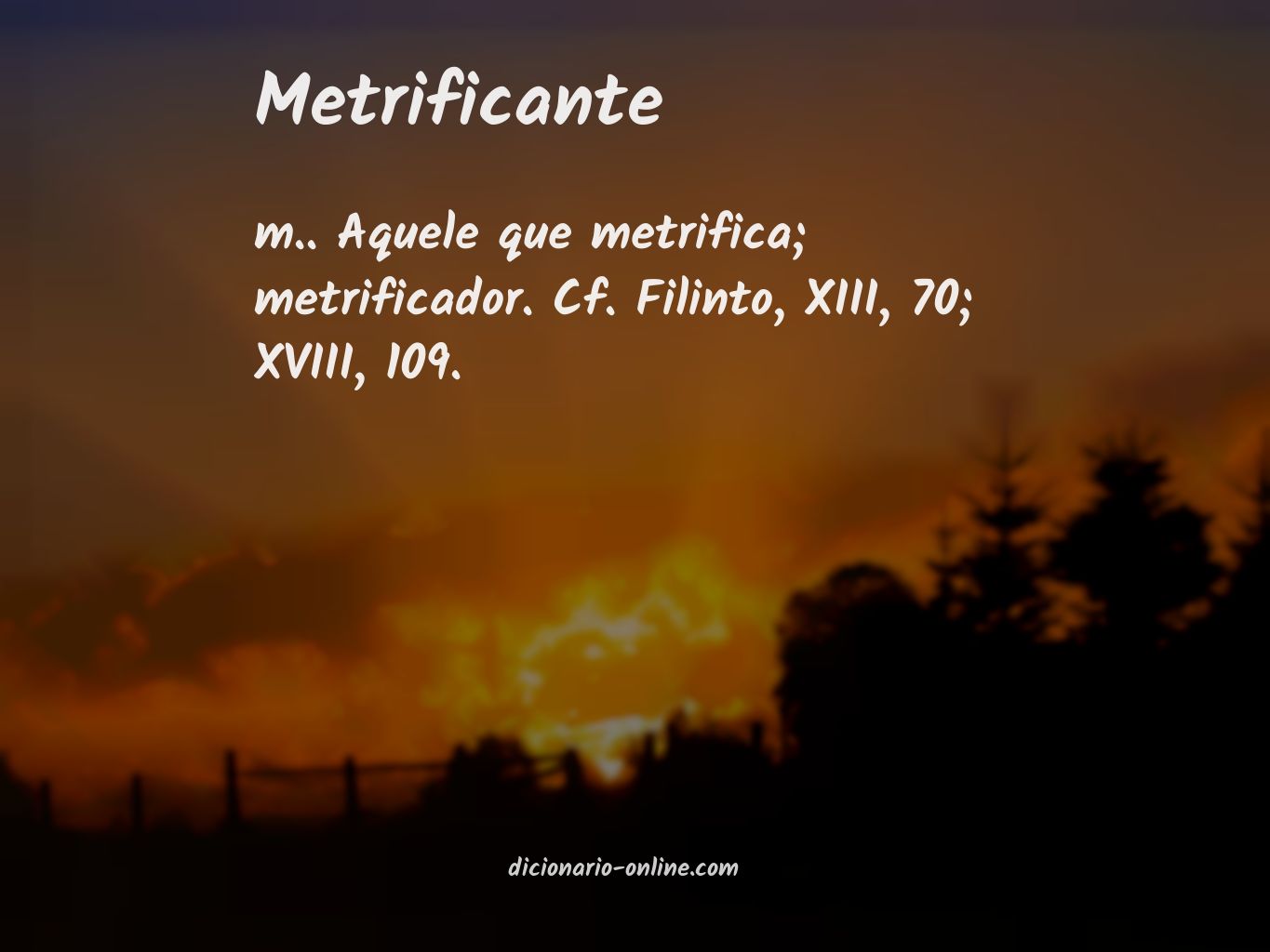 Significado de metrificante