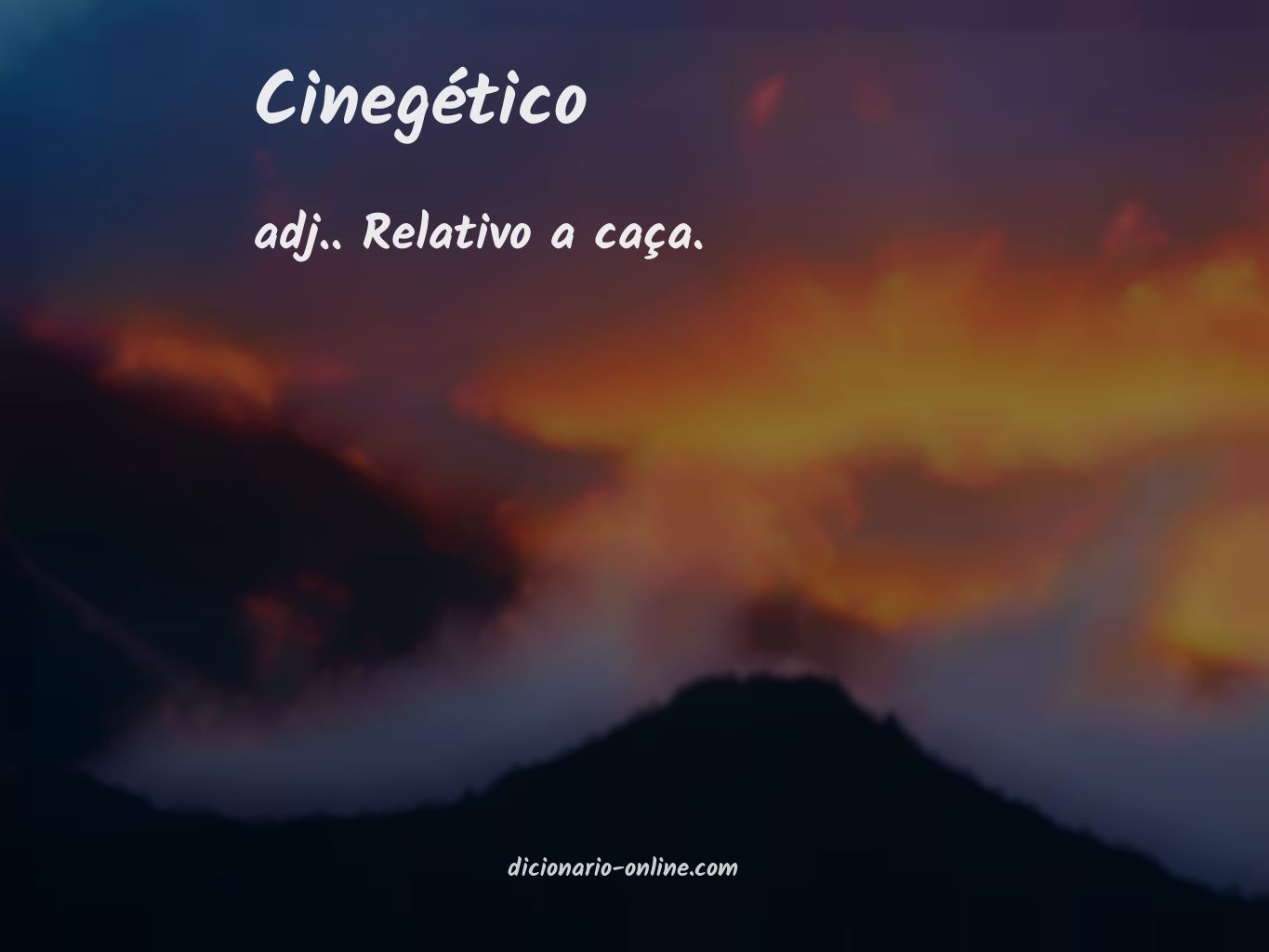 Significado de cinegético