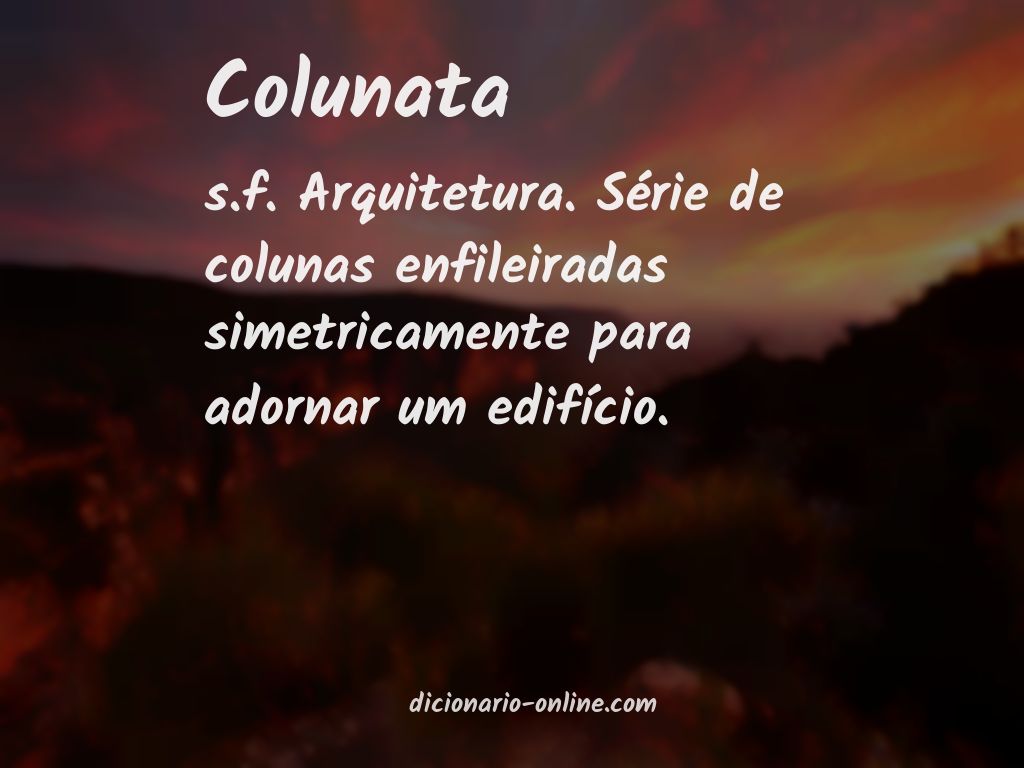 Significado de colunata