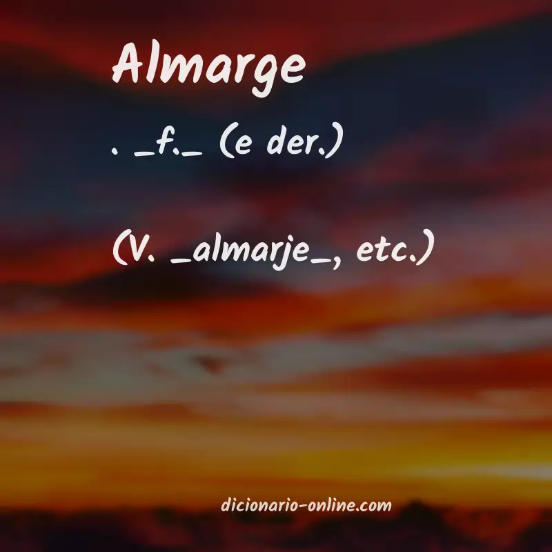 Significado de almarge